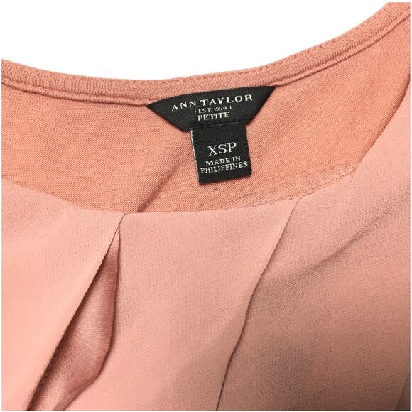 Ann Taylor Tank Top Ruffle Layer Sleeveless Shell XSP Women's Petite Career Top - Picture 3 of 7